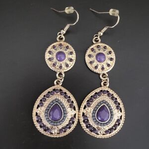 5 Items For $25 Elegant Purple Dangle Earrings